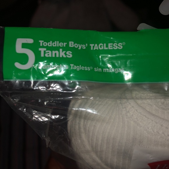 2t-3t  Hanes 5 toddler boy tagless tanks - Picture 4 of 6
